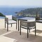 Armen Living Felicia Outdoor Patio Dining Chair in Aluminum with Gray Rope and Cushions, PK2 840254333147 - alternate 7